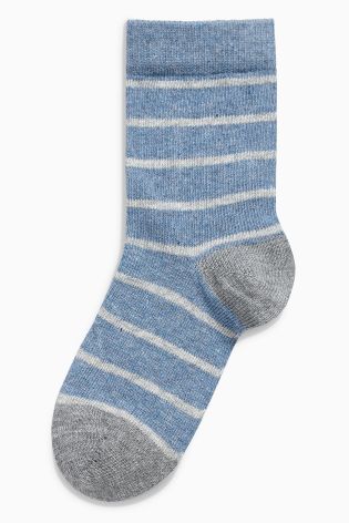 Blue Stripe Socks Seven Pack (Older Boys)